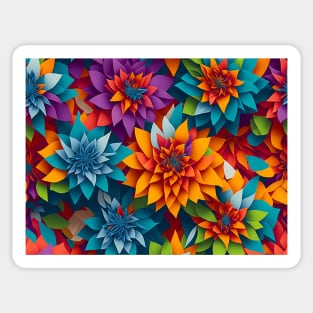 Vivid seamless flowers pattern v2 Sticker